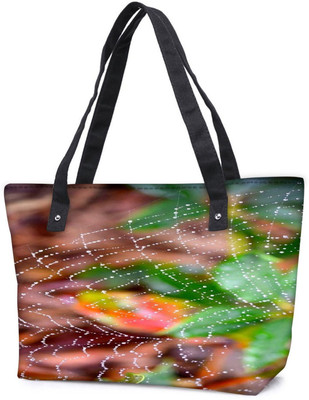

Snoogg Pack Of 2 Spider Web Combo Tote Shopping Grocery Bag With Coin Pencil Purse Shoulder Bag(Multicolor, 15 L)
