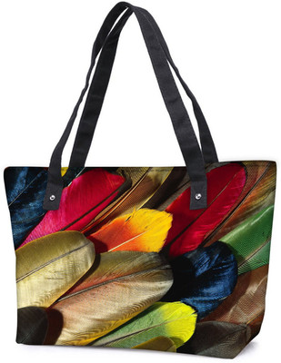 

Snoogg Pack Of 2 Plumas De Colores Combo Tote Shopping Grocery Bag With Coin Pencil Purse Shoulder Bag(Multicolor, 15 L)