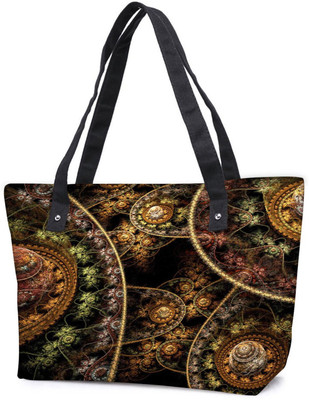 

Snoogg Pack Of 2 Fractal Domes 2632 Combo Tote Shopping Grocery Bag With Coin Pencil Purse Shoulder Bag(Multicolor, 5 L)