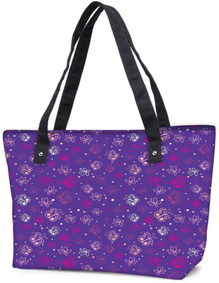 

Snoogg Pack Of 2 Small Butterflies Purple Pattern Combo Tote Shopping Grocery Bag With Coin Pencil Purse Shoulder Bag(Multicolor, 5 L)