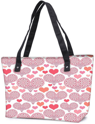 

Snoogg Pack Of 2 Multiple Heart White Pattern Combo Tote Shopping Grocery Bag With Coin Pencil Purse Shoulder Bag(Multicolor, 5 L)