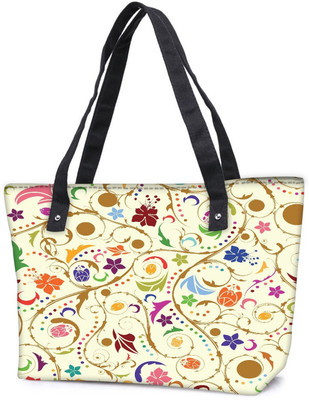 

Snoogg Pack Of 2 Seamless Floral Background Combo Tote Shopping Grocery Bag With Coin Pencil Purse Shoulder Bag(Multicolor, 15 L)
