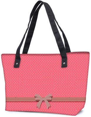 

Snoogg Pack Of 2 Gift Polka Combo Tote Shopping Grocery Bag With Coin Pencil Purse Shoulder Bag(Multicolor, 15 L)