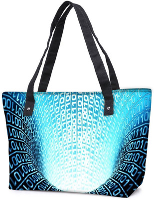 

Snoogg Pack Of 2 Power Of Numbers Combo Tote Shopping Grocery Bag With Coin Pencil Purse Shoulder Bag(Multicolor, 5 L)