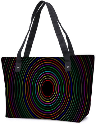 

Snoogg Pack Of 2 Circular Combo Tote Shopping Grocery Bag With Coin Pencil Purse Shoulder Bag(Multicolor, 15 L)
