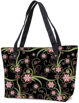 

Snoogg Pack Of 2 Abstract Pattern Background Combo Tote Shopping Grocery Bag With Coin Pencil Purse Shoulder Bag(Multicolor, 15 L)