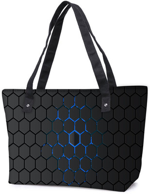 

Snoogg Pack Of 2 Honeycomb Combo Tote Shopping Grocery Bag With Coin Pencil Purse Shoulder Bag(Multicolor, 15 L)