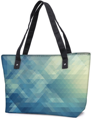 

Snoogg Pack Of 2 Abstract Blue Pattern Combo Tote Shopping Grocery Bag With Coin Pencil Purse Shoulder Bag(Multicolor, 5 L)