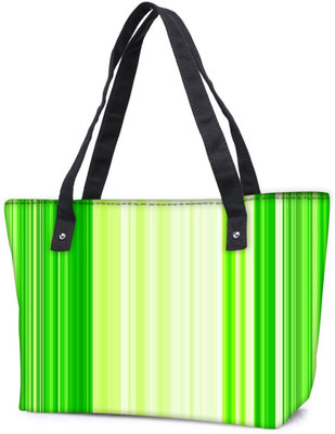 

Snoogg Pack Of 2 Green Strips Combo Tote Shopping Grocery Bag With Coin Pencil Purse Shoulder Bag(Multicolor, 15 L)