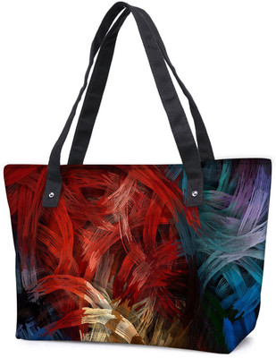 

Snoogg Pack Of 2 Splash Strokes Combo Tote Shopping Grocery Bag With Coin Pencil Purse Shoulder Bag(Multicolor, 15 L)