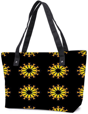 

Snoogg Pack Of 2 Yellow Floral Combo Tote Shopping Grocery Bag With Coin Pencil Purse Shoulder Bag(Multicolor, 15 L)