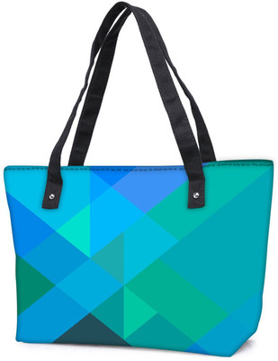 

Snoogg Pack Of 2 Blue Rhombuses Combo Tote Shopping Grocery Bag With Coin Pencil Purse Shoulder Bag(Multicolor, 15 L)