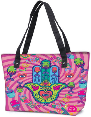 

Snoogg Pack Of 2 Love And Peace Combo Tote Shopping Grocery Bag With Coin Pencil Purse Shoulder Bag(Multicolor, 15 L)