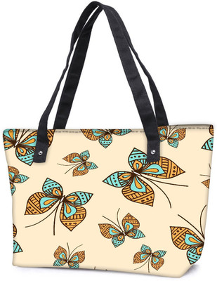

Snoogg Pack Of 2 Abstract Butterfly Combo Tote Shopping Grocery Bag With Coin Pencil Purse Shoulder Bag(Multicolor, 5 L)