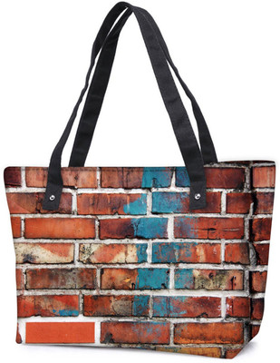 

Snoogg Pack Of 2 Brick Wallpaper Combo Tote Shopping Grocery Bag With Coin Pencil Purse Shoulder Bag(Multicolor, 5 L)