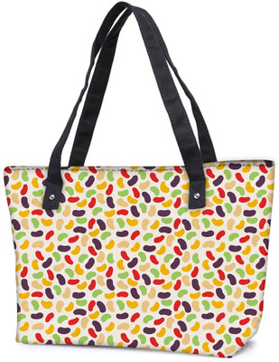 

Snoogg Pack Of 2 Gloss Candy Pattern Combo Tote Shopping Grocery Bag With Coin Pencil Purse Shoulder Bag(Multicolor, 5 L)