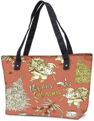 

Snoogg Pack Of 2 Merry Christmas Red Combo Tote Shopping Grocery Bag With Coin Pencil Purse Shoulder Bag(Multicolor, 15 L)