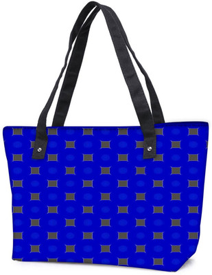 

Snoogg Pack Of 2 Golden Blocks Blue Pattern Combo Tote Shopping Grocery Bag With Coin Pencil Purse Shoulder Bag(Multicolor, 15 L)