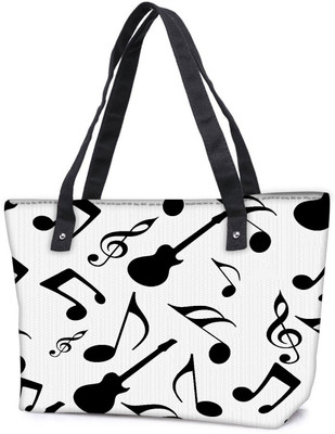 

Snoogg Pack Of 2 Music Strings In Black Combo Tote Shopping Grocery Bag With Coin Pencil Purse Shoulder Bag(Multicolor, 15 L)