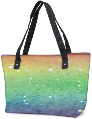 

Snoogg Pack Of 2 Rainbow Crystals Combo Tote Shopping Grocery Bag With Coin Pencil Purse Shoulder Bag(Multicolor, 5 L)