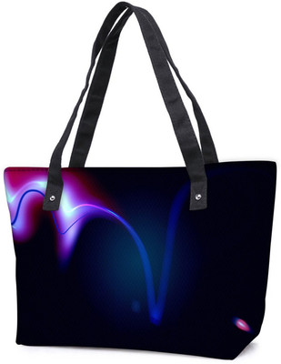 

Snoogg Pack Of 2 Blue Strips In Black Combo Tote Shopping Grocery Bag With Coin Pencil Purse Shoulder Bag(Multicolor, 15 L)