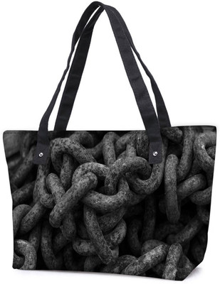 

Snoogg Pack Of 2 Chain Photography Combo Tote Shopping Grocery Bag With Coin Pencil Purse Shoulder Bag(Multicolor, 5 L)