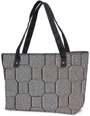 

Snoogg Pack Of 2 Grey Floors Combo Tote Shopping Grocery Bag With Coin Pencil Purse Shoulder Bag(Multicolor, 15 L)