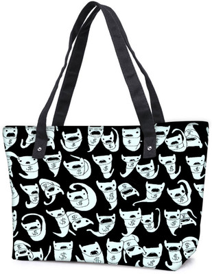 

Snoogg Pack Of 2 Dollar Kitty Combo Tote Shopping Grocery Bag With Coin Pencil Purse Shoulder Bag(Multicolor, 5 L)
