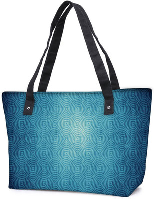 

Snoogg Pack Of 2 Blue Texture Combo Tote Shopping Grocery Bag With Coin Pencil Purse Shoulder Bag(Multicolor, 5 L)