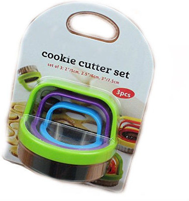 

Shrih Set of 3PCS Round Shape With Plastic Handel Cookie Cutter(Pack of 3)