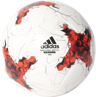 

ADIDAS Confed Glider Football - Size: (Pack of 1, White, Red, Black, Silver, White;brired;red;bla