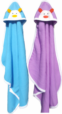 

BRANDONN Striped  Hooded Baby Blanket(Polyester, Blue, Purple