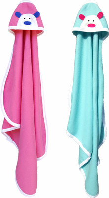

BRANDONN Striped  Hooded Baby Blanket(Polyester, SEAGREEN, HOTPINK, Hotpink;seagreen
