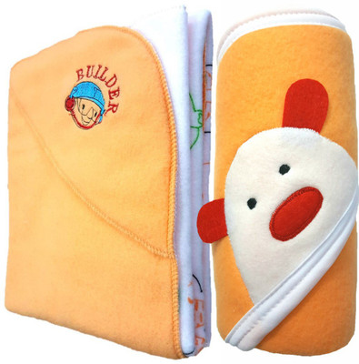 

BRANDONN Striped  Hooded Baby Blanket(Polyester, Beige