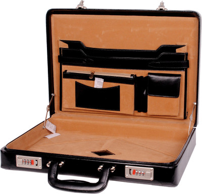 

Hardcraft Supper India 7 Medium Briefcase - For Men(Black)