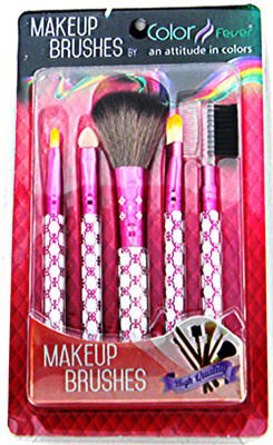 

Color Fever Makeup Brush Set, Hot Pink, 200g(Pack of 5)