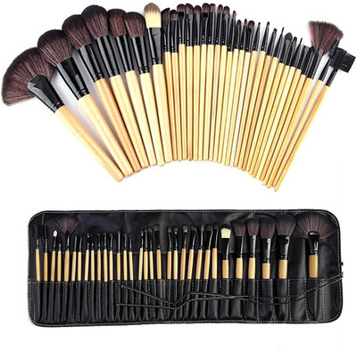 

Zureni Professional Makeup Brushes Set Natural Cosmetic Brush set with Bamboo Handle design with Pouch Case(Pack of 32)