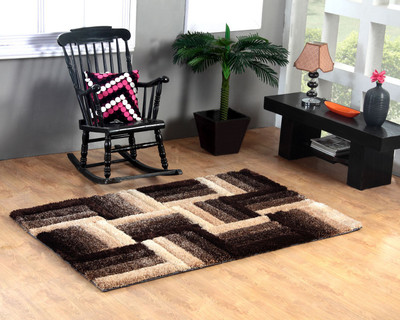 

Excel Bazaar Brown Polyester Area Rug(120 cm X 180 cm)