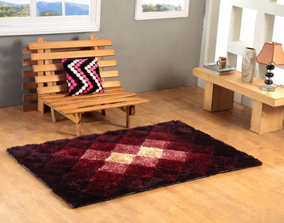 

Excel Bazaar Maroon Polyester Area Rug(120 cm X 180 cm)