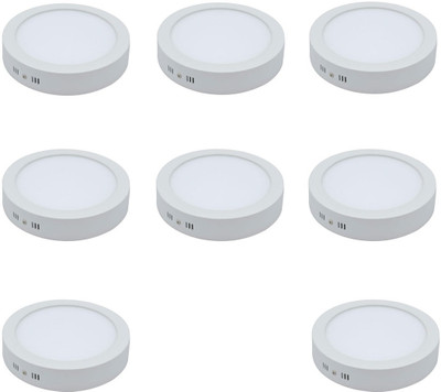 

Glamox Surface light 12 watt round white pack of 8 Flush Mount Ceiling Lamp