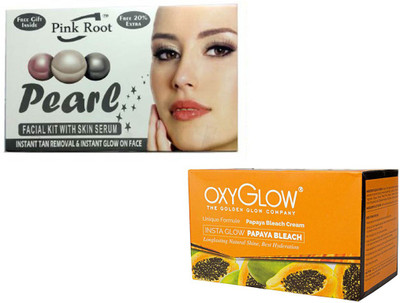

Pink Root PEARL KIT WITH OXYGLOW PAPAYA BLEACH(Set of)