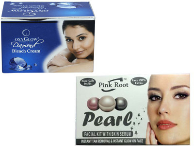 Pink Root PEARL KIT WITH OXYGLOW DIAMOND BLEACH(Set of)