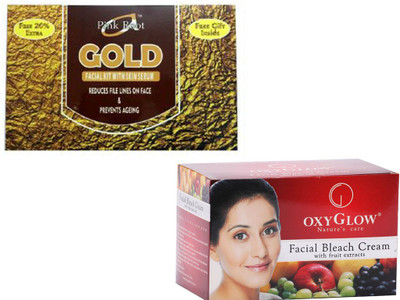 

Pink Root GOLD FACIAL KIT WITH OXYGLOW FRUIT BLEACH(Set of)