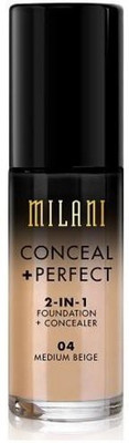 

Milani Conceal + Perfect 2-in-1 Foundation Concealer, Medium Beige, 1.0 Fluid Ounce Concealer(Medium Beige, 30 ml)