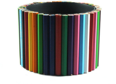 

India Meets India 1 Compartments Wooden Pen Stand(Multicolor)