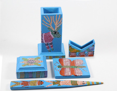

India Meets India 1 Compartments Wooden Stationery Set(Multicolor)