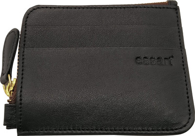 

Essart 2 Compartments Leather Card Holder(Black)