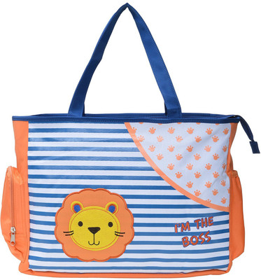 

Baby Bucket "I am The Boss" Tiger print Backpack Diaper Bag(Multicolor)