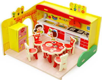 

Xunda 3D Dream Kitchen Wooden Assembling Toy(Multicolor)