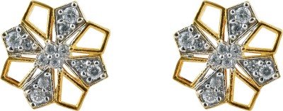 Igniva Crystal Stud Brass Stud Earring